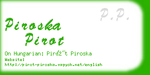 piroska pirot business card